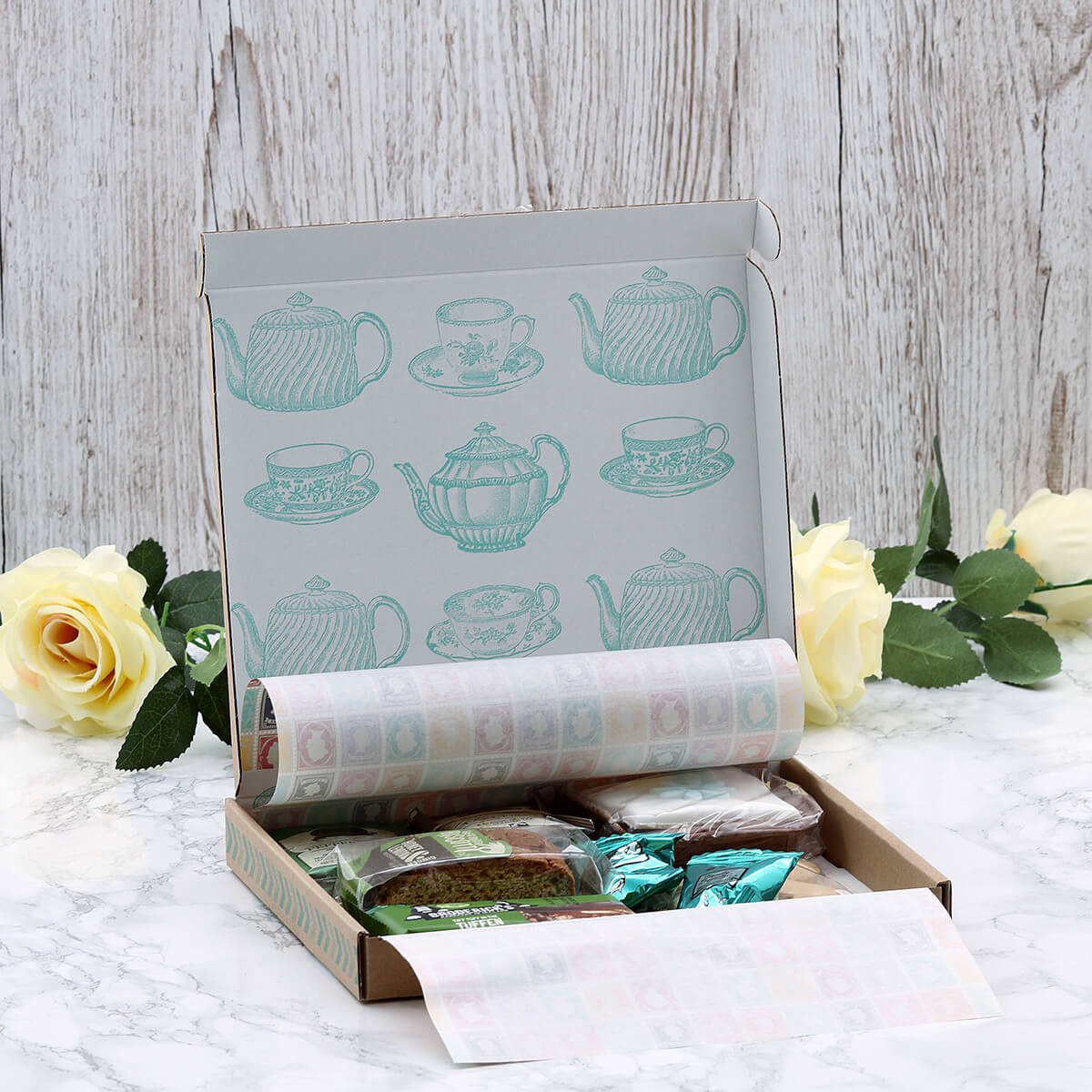 Personalised Afternoon Tea Hamper. Letterbox Gifts Boutique Gifts