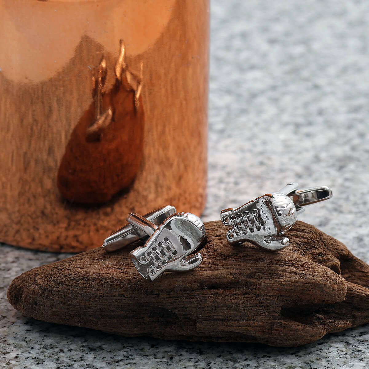 Boxing glove clearance cufflinks silver