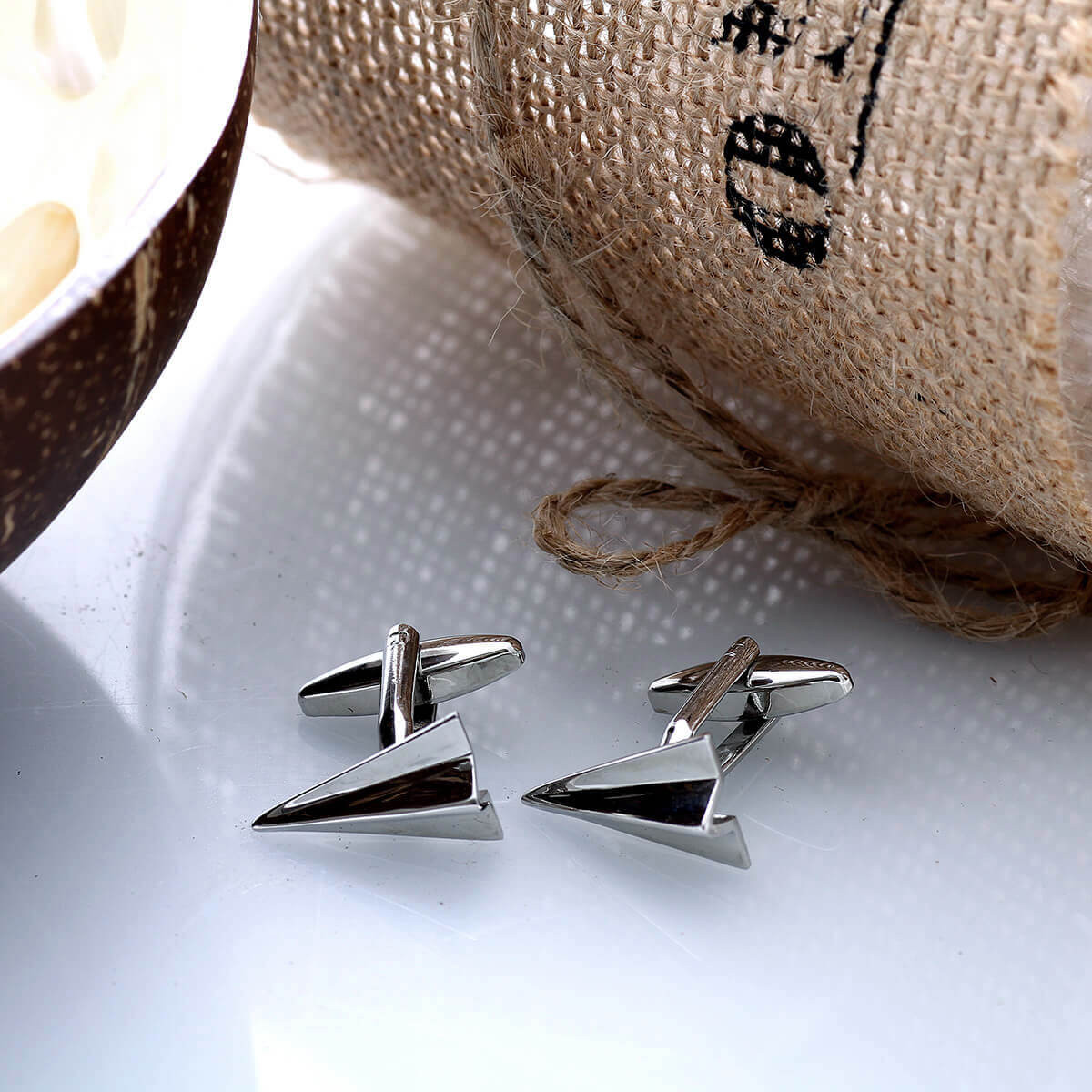 Sterling silver outlet paper plane cufflinks