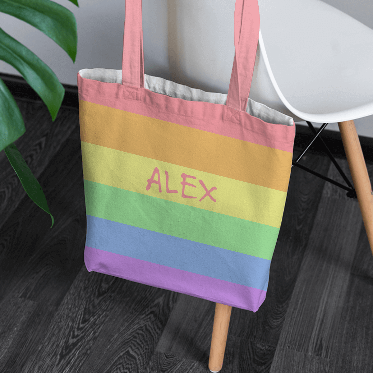 Rainbow tote bag outlet tiger