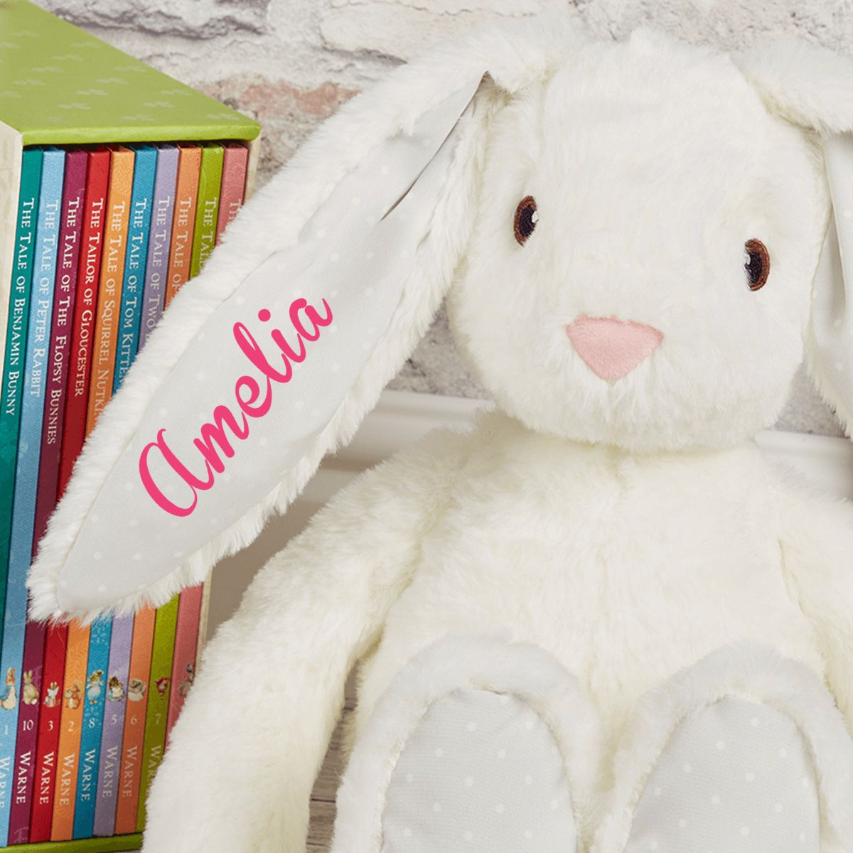 Personalised Plush White Bunny Boutique Gifts