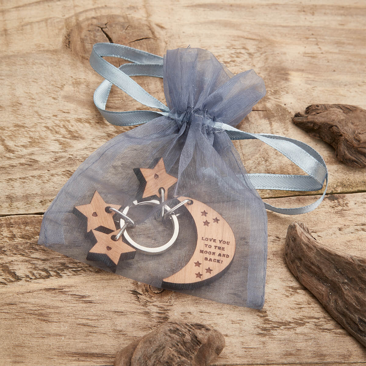 Moon and stars keyring hot sale