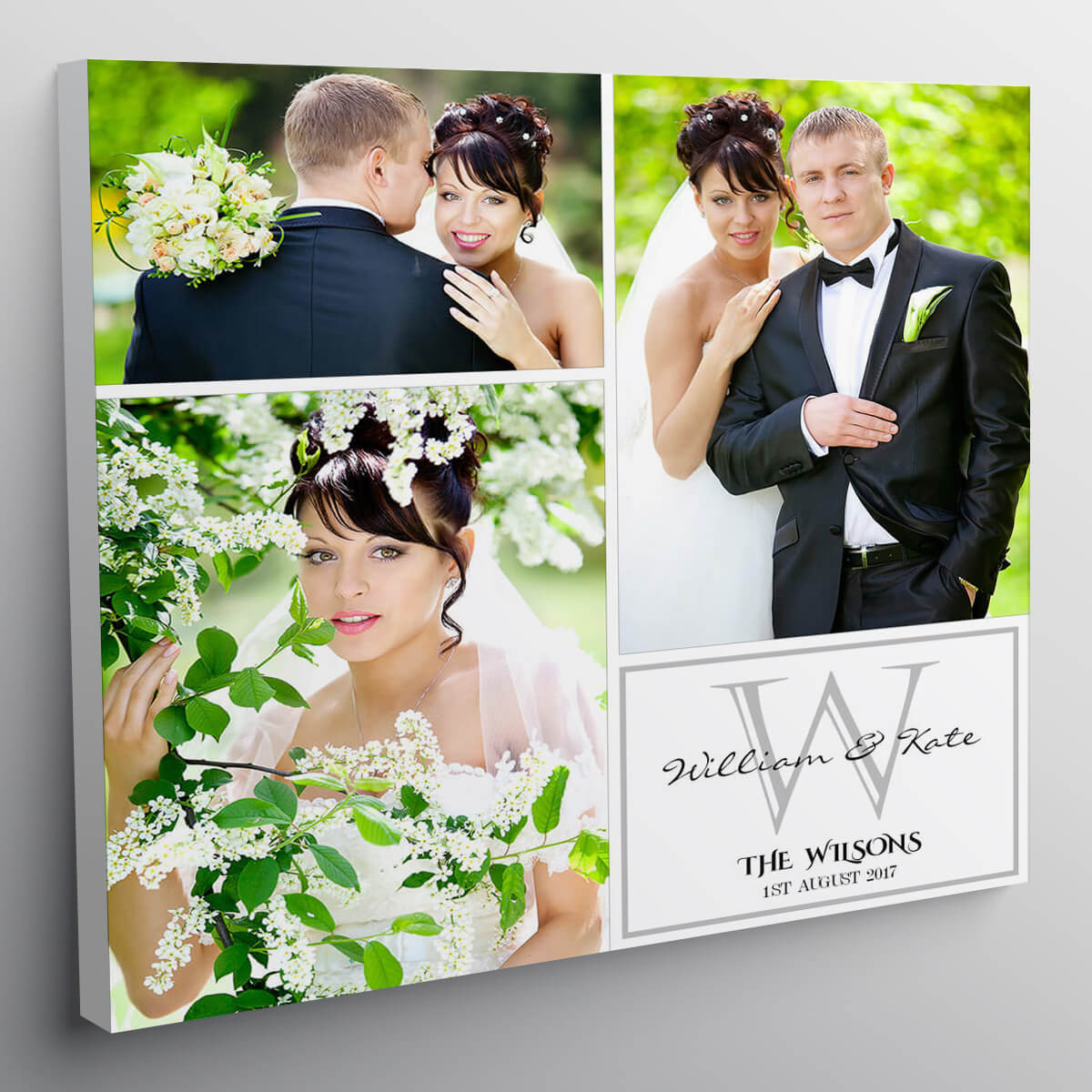 personalised 12x12" Wedding Collage Canvas