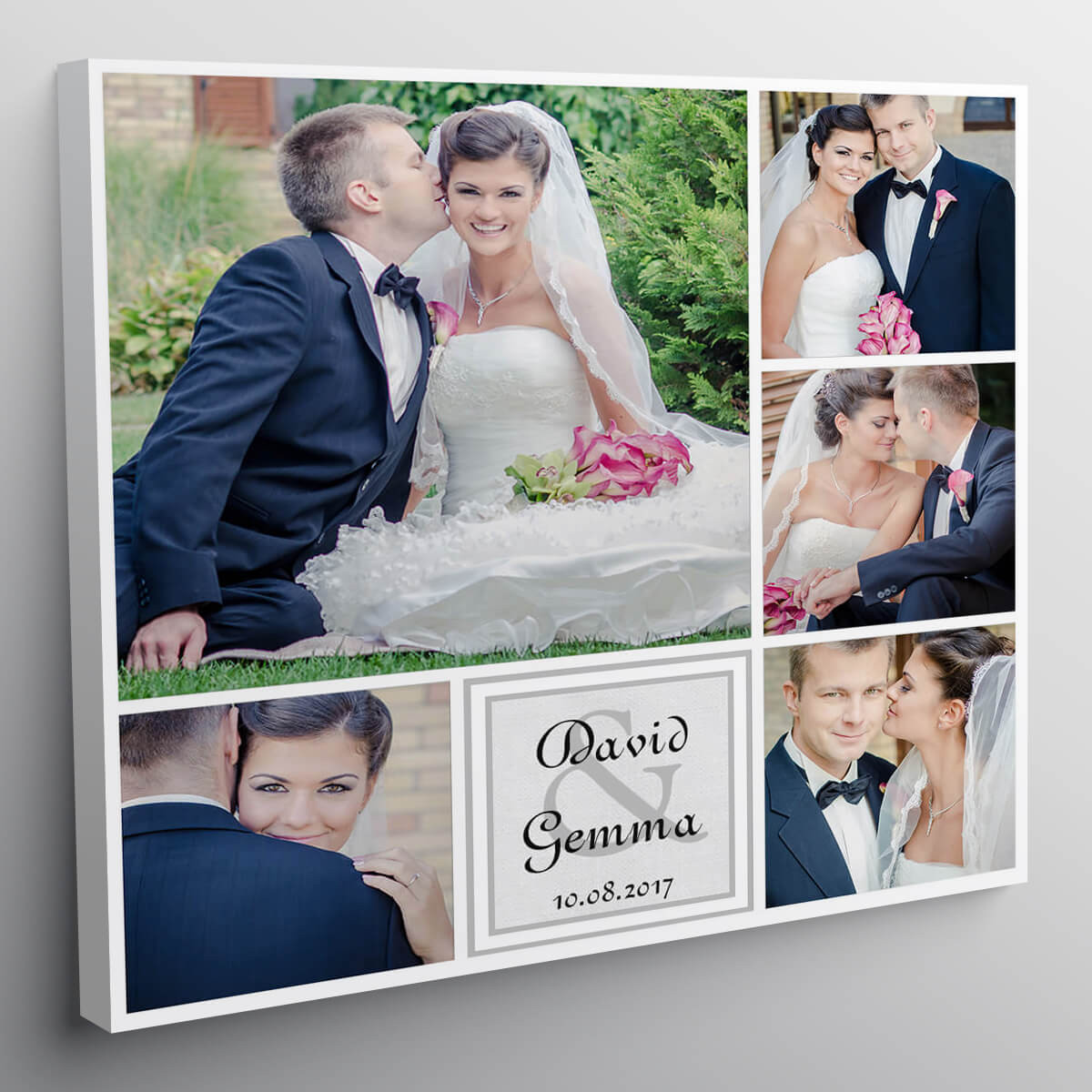 personalised 12x12" Wedding Collage Canvas