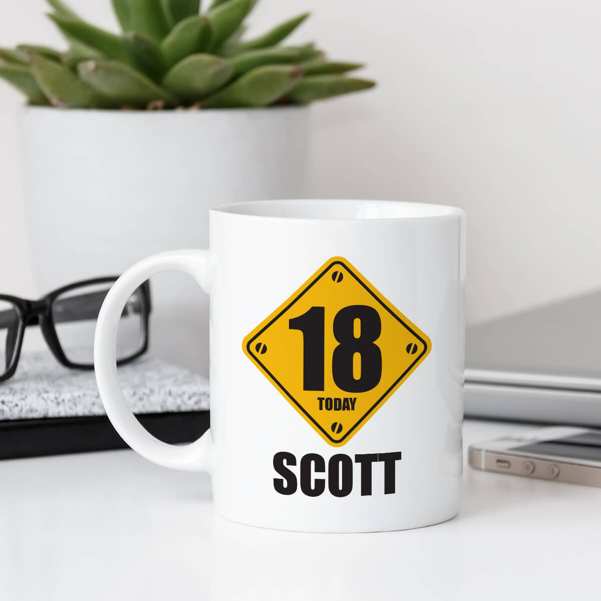 18th Birthday Personalised Sign Mug