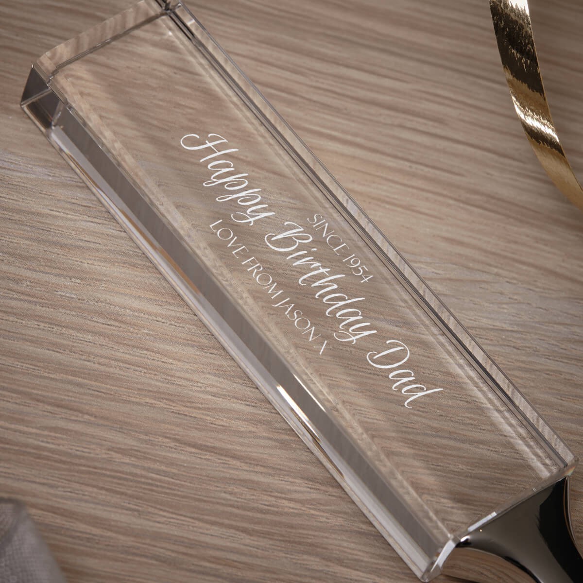 personalised Optical Crystal Letter Opener 21.5cm