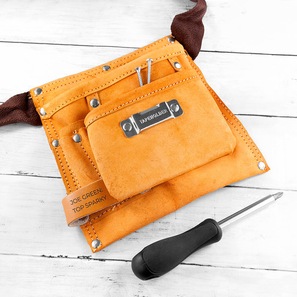 personalised 6 Pocket Leather tool Belt