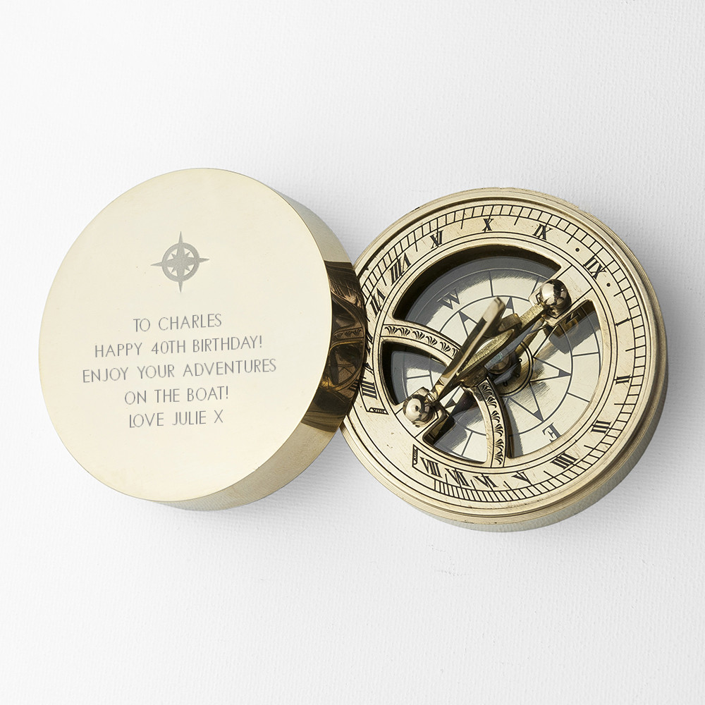 40th Brass Nautical Compass
