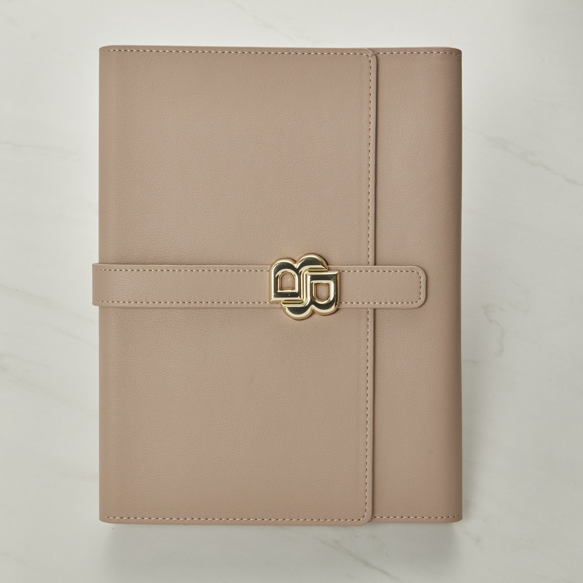 Hugo Boss A5 Folder - Double B Nude and Gold