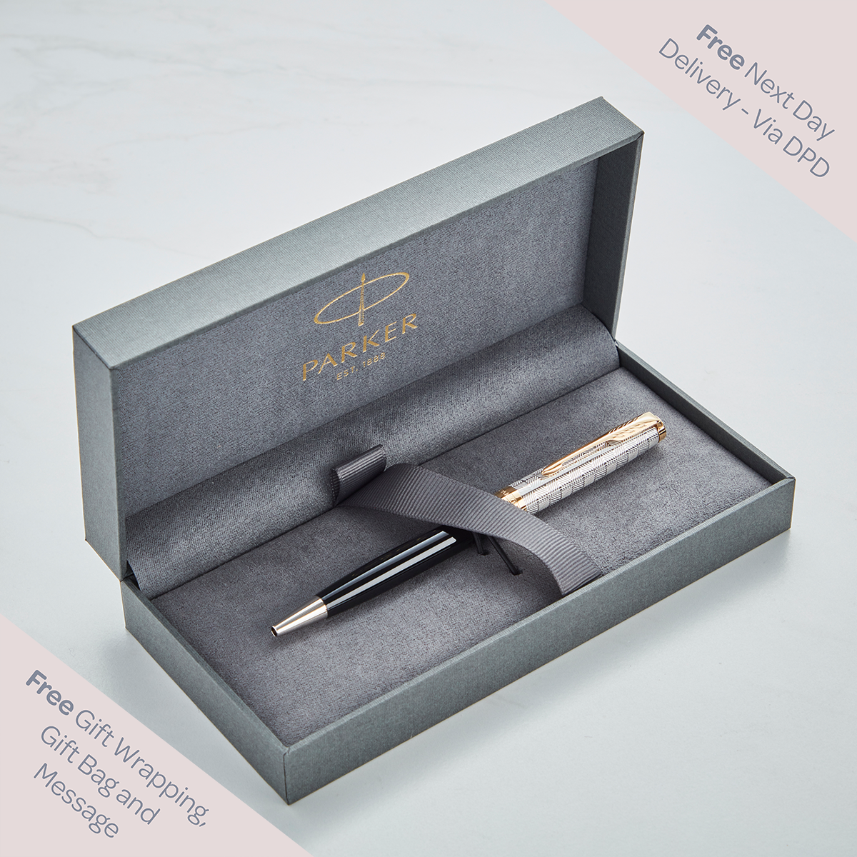 Parker Sonnet Premium Metal & Black Ballpoint Pen