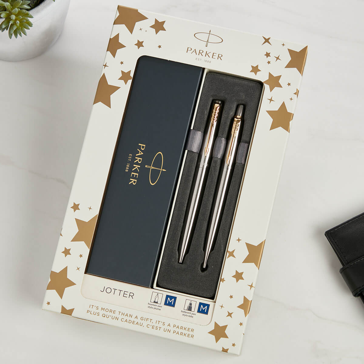 Personalised Parker Jotter Ballpoint & Fountain pen gift set