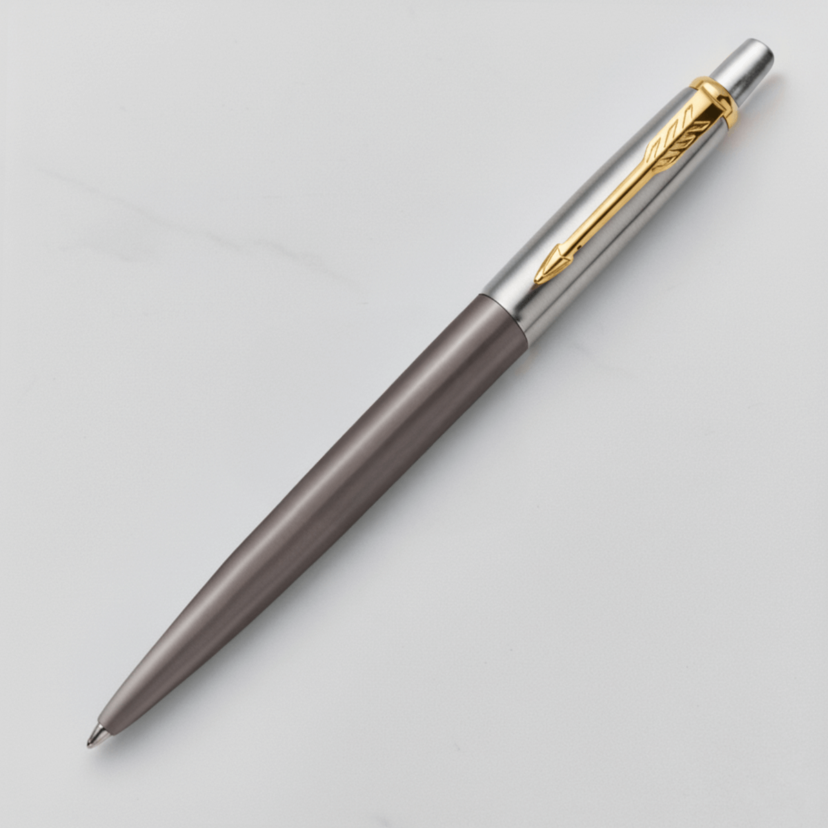 Parker Jotter Grey & Gold Trim Ballpoint Pen