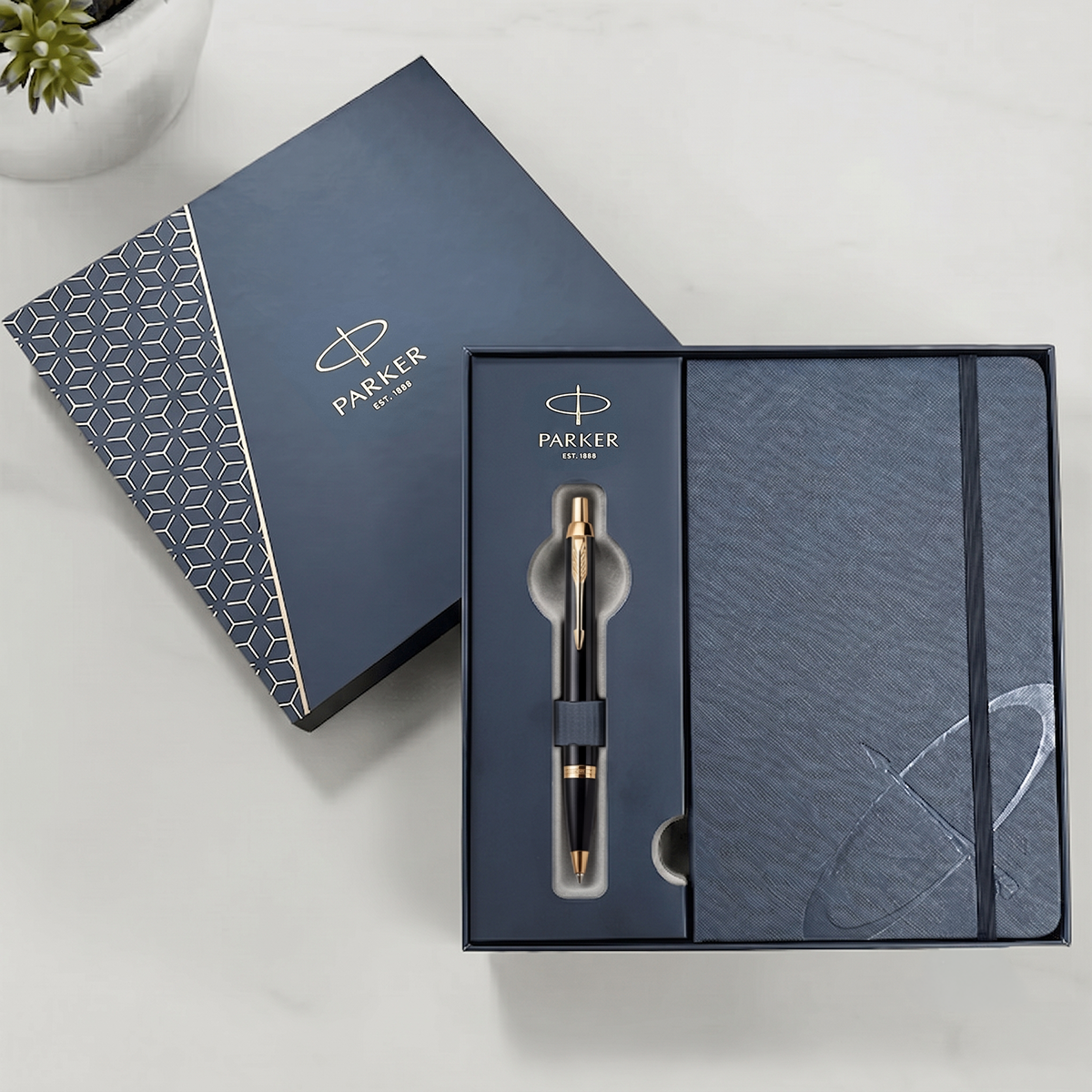 Parker IM Solid Black Gold Trim Ballpoint Pen