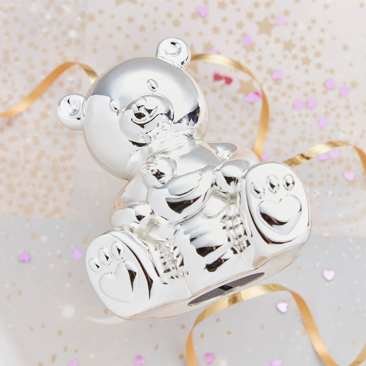 Silver bear hot sale money box