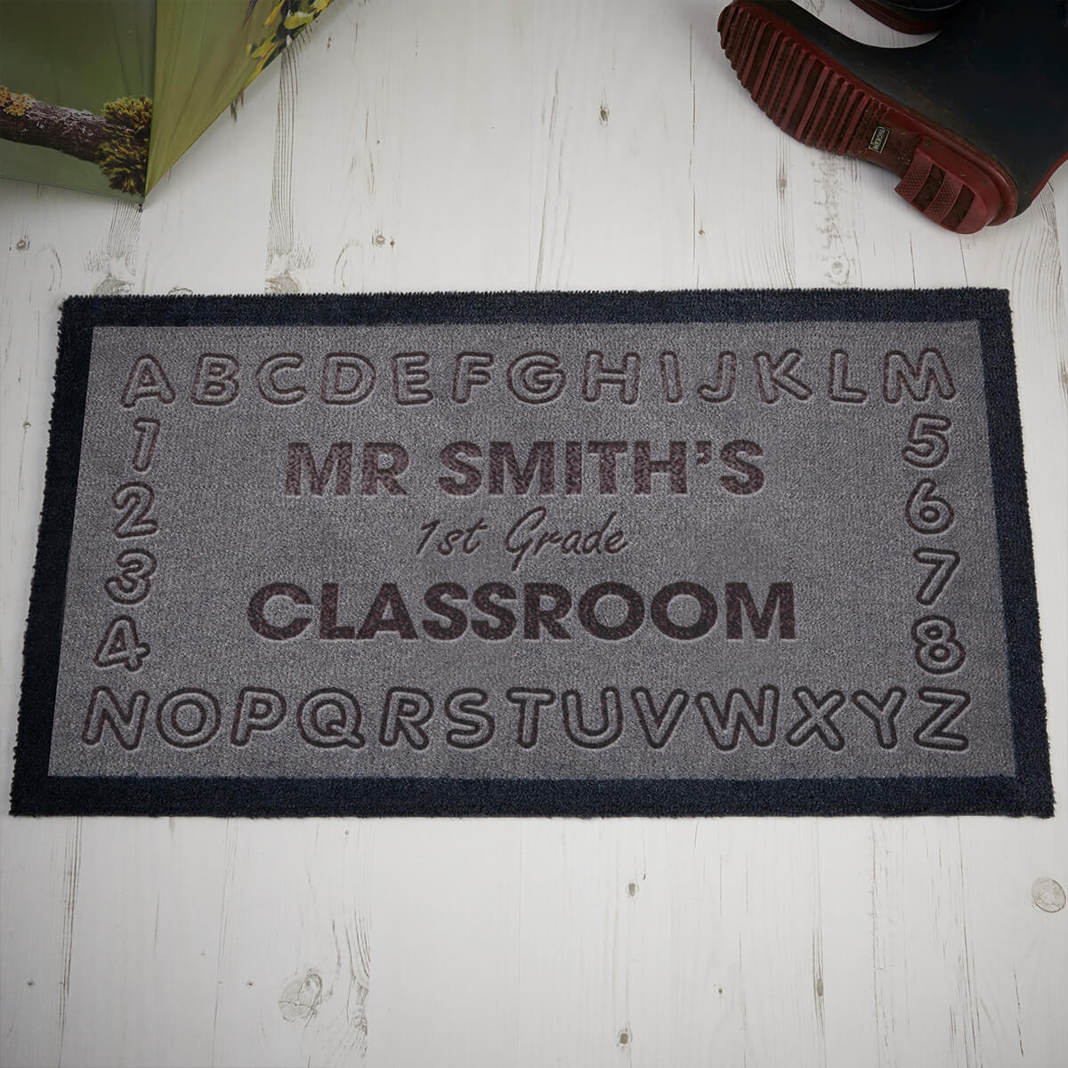 personalised ABC 123 Classroom Doormat