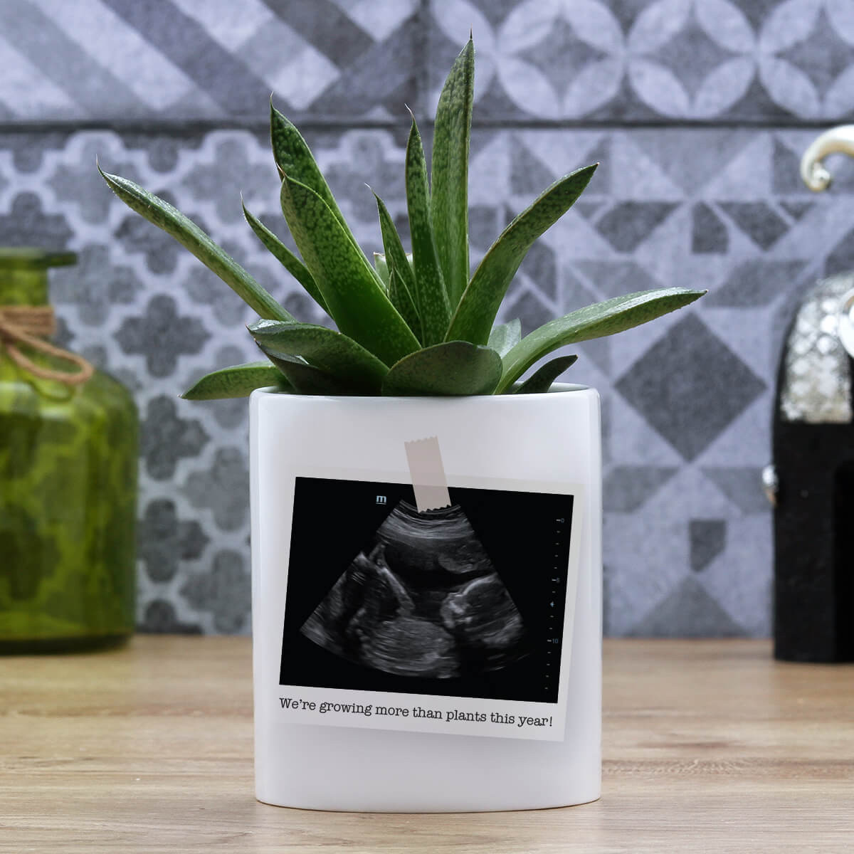 Personalised Baby Scan Plant Pot