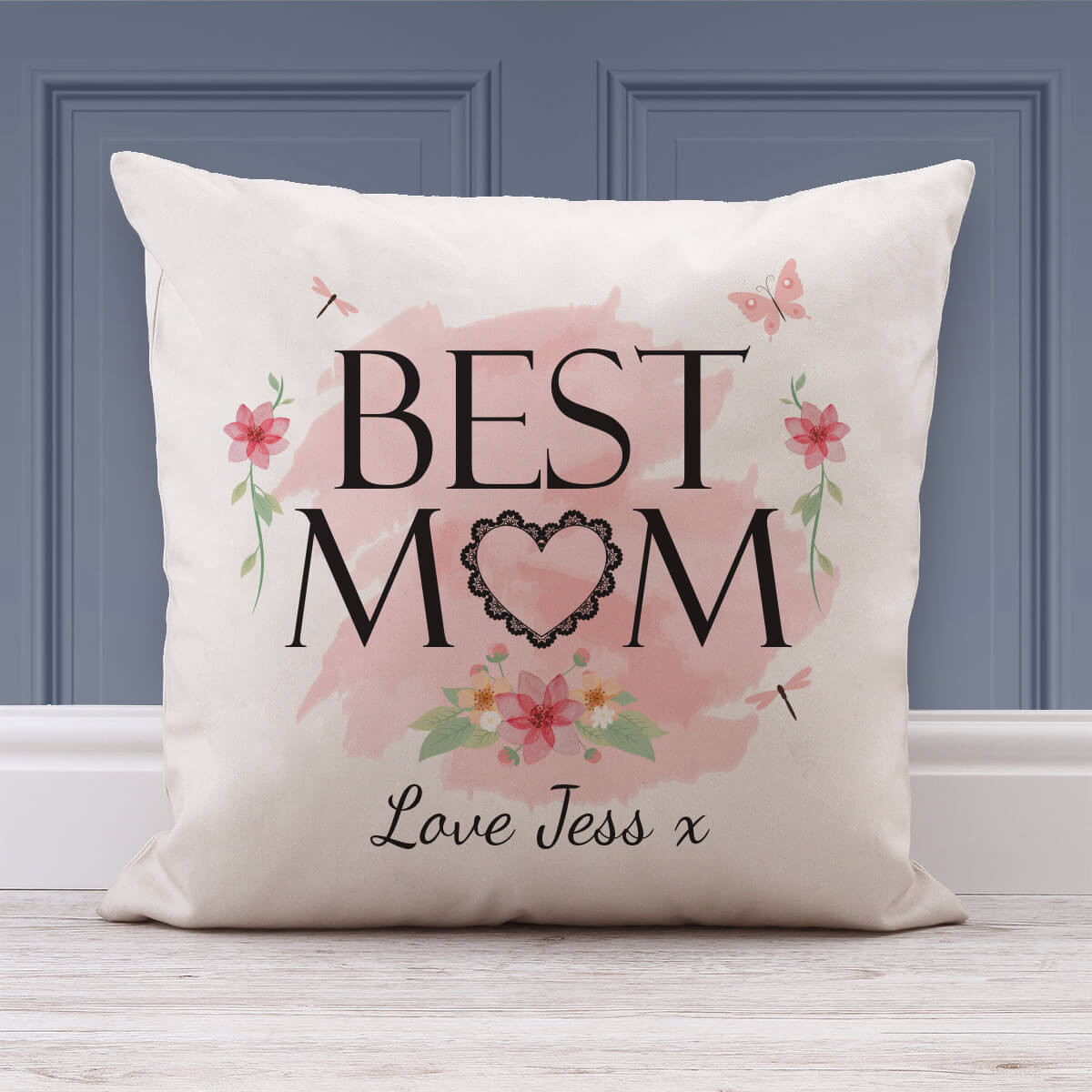 personalised Best Mum Cotton Cushion
