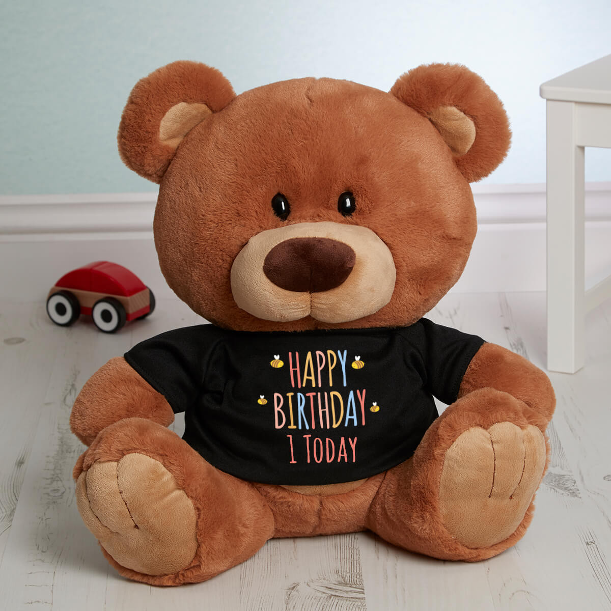 Personalised 1st Birthday Caramel Charlie Bear