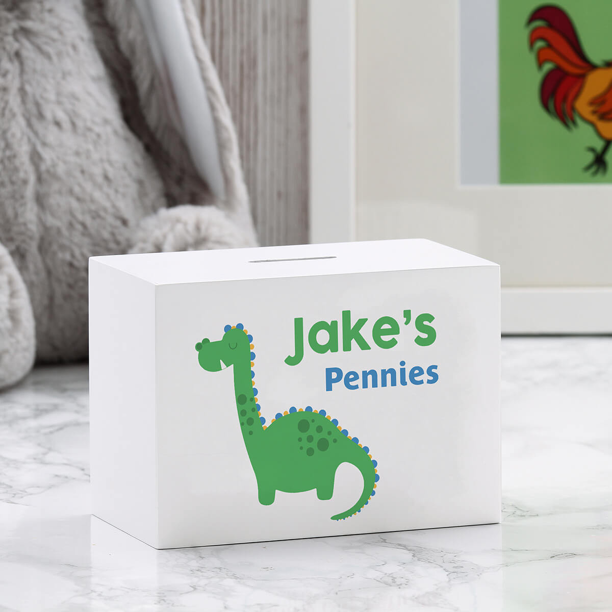 Wooden dinosaur 2025 money box