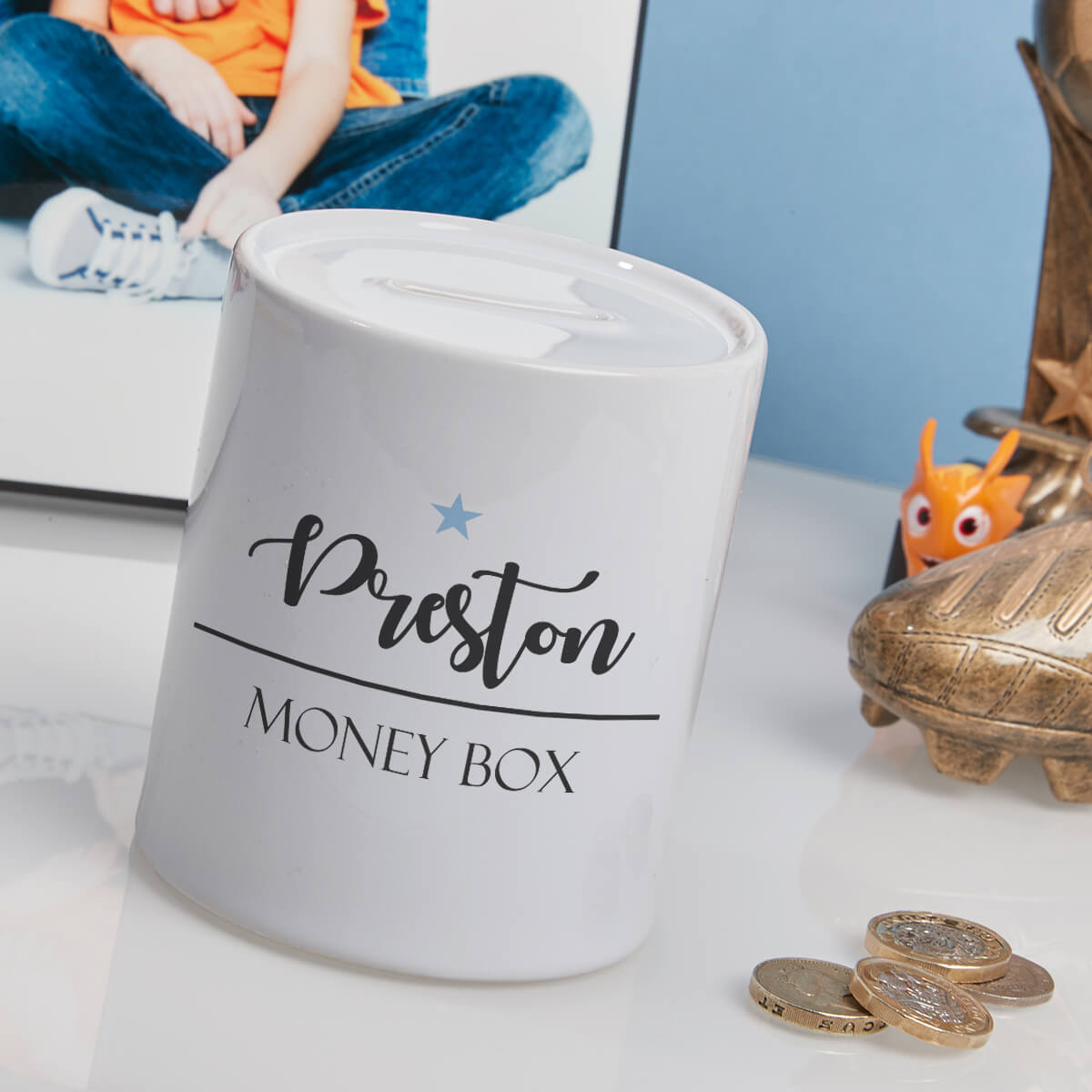 personalised boys star name money box