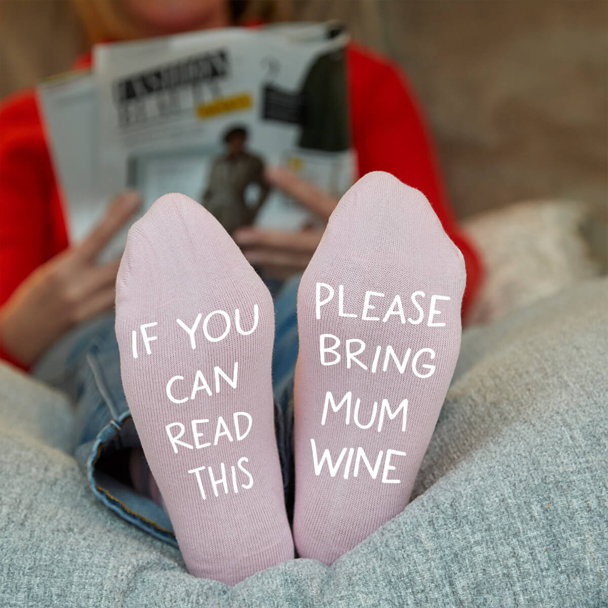 personalised bring me wine socks