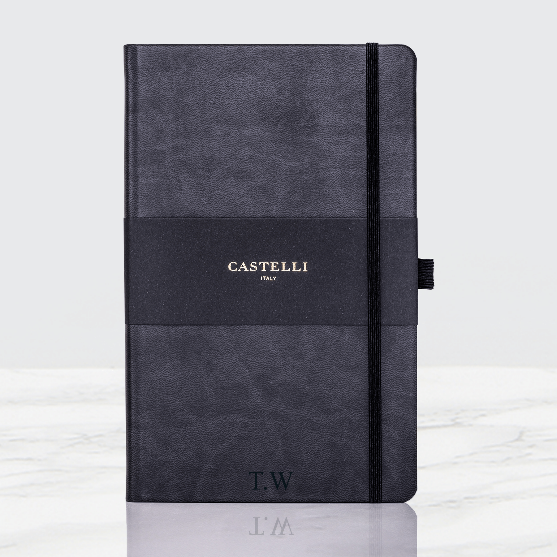 Personalised Graphite Black Castelli Notebook