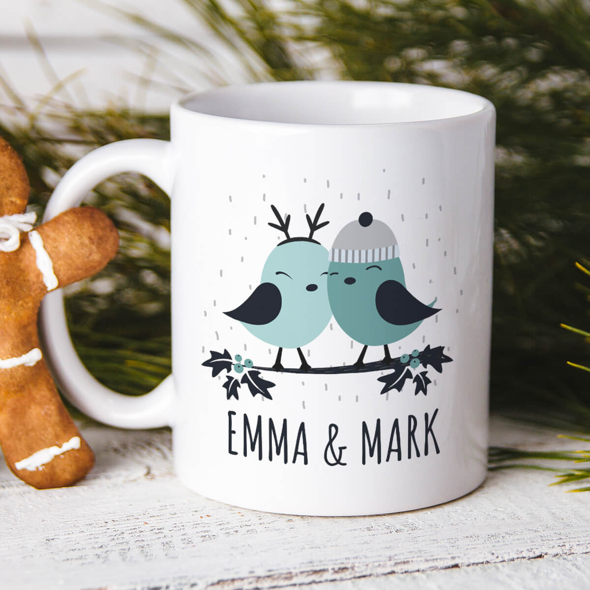 Christmas Love Birds Durham Mug