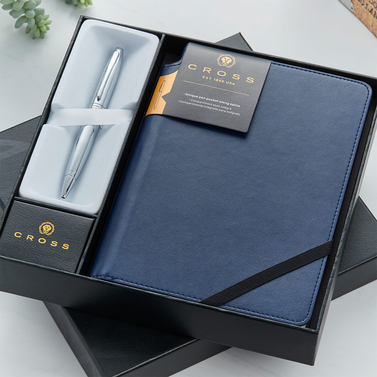 personalised Cross Gift Set Notebook & Pen