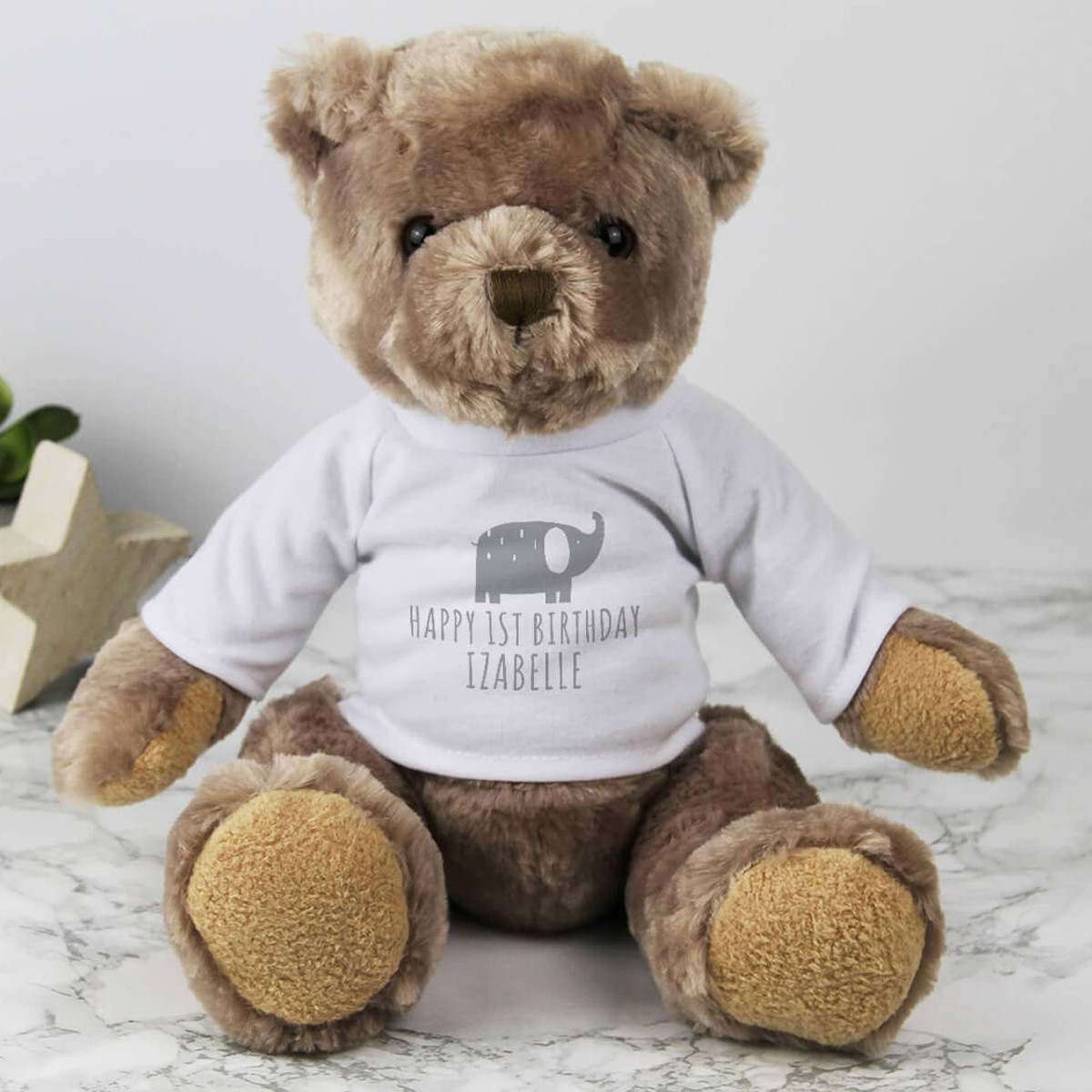 personalised Elephant Cuddly Bear