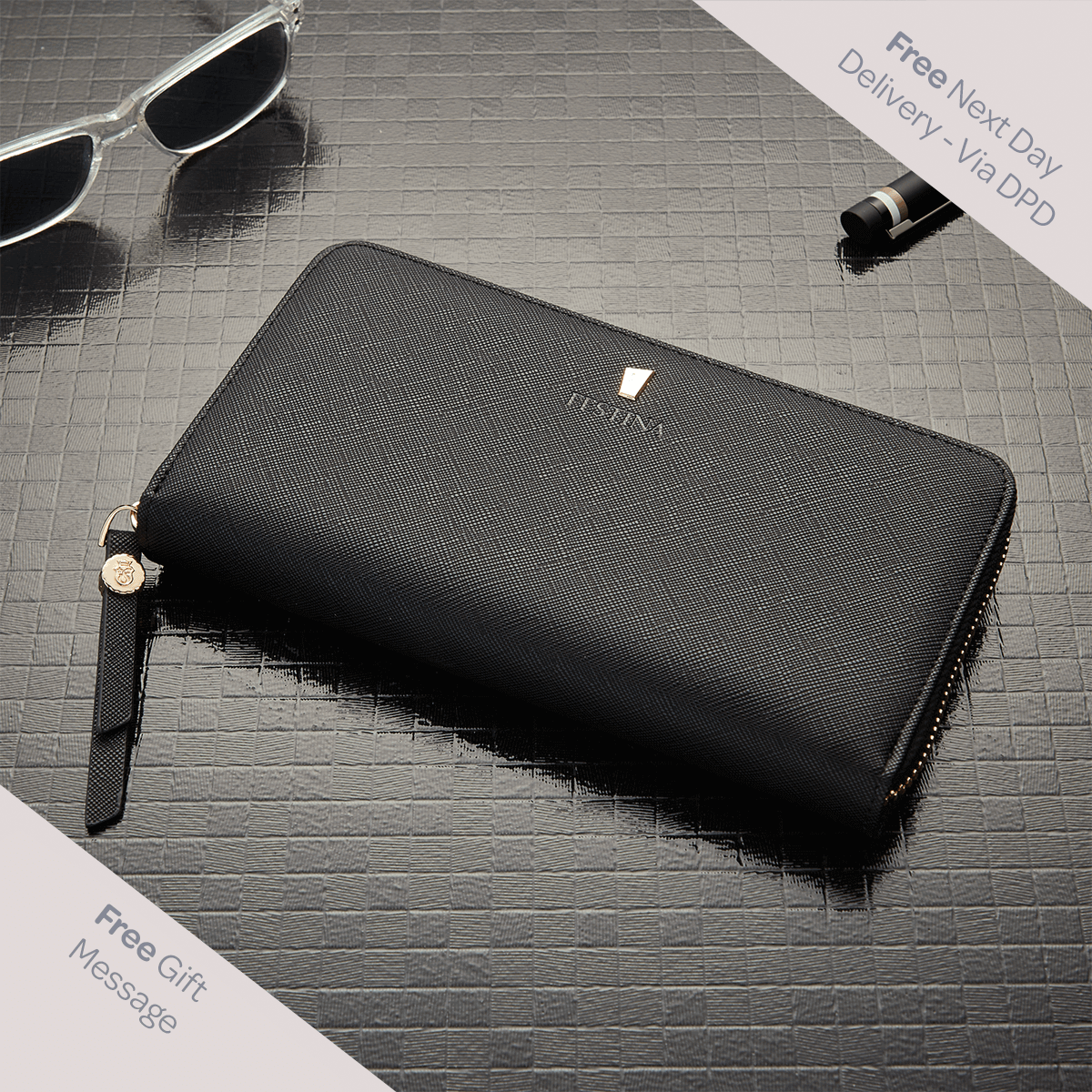 Black Festina Mademoiselle Travel Wallet