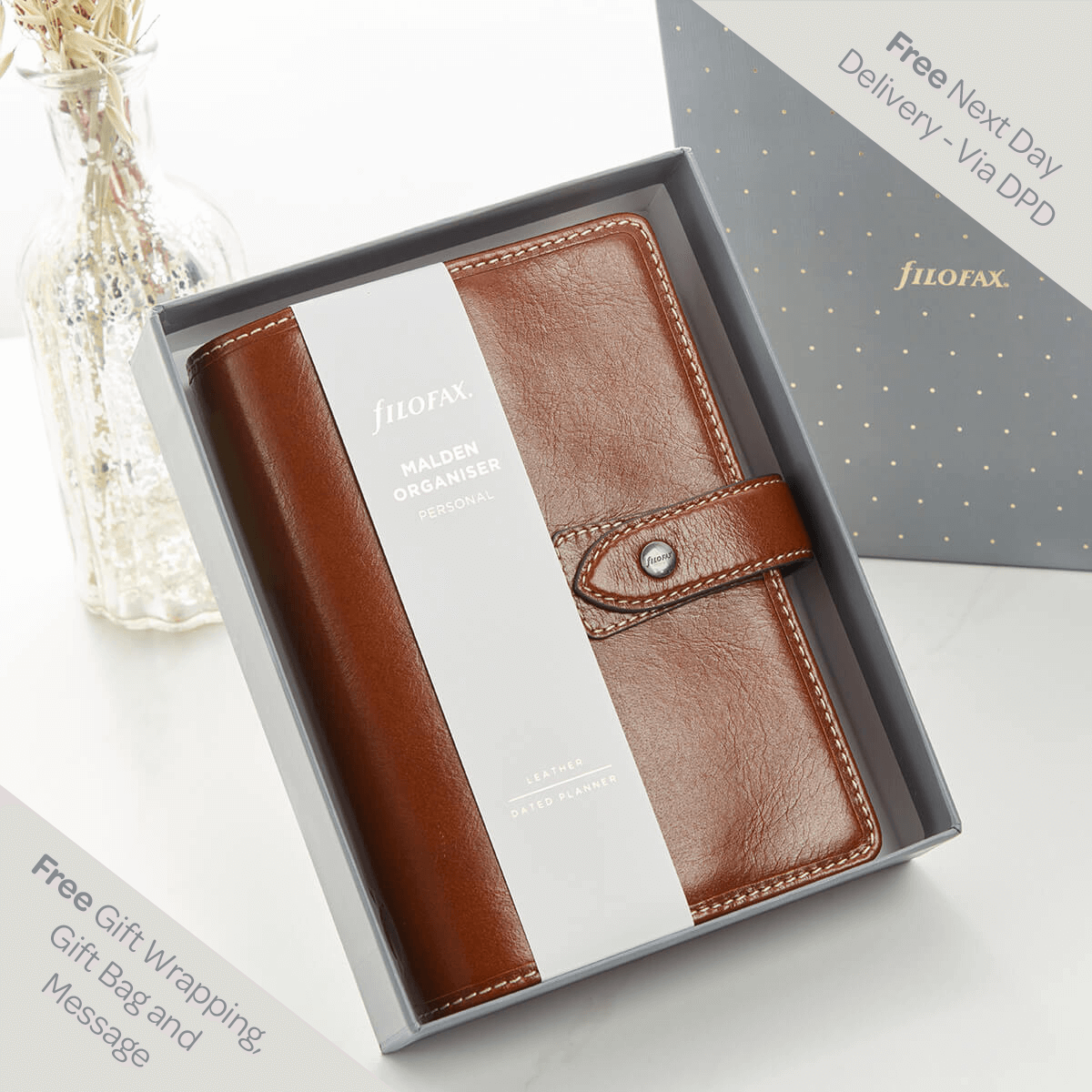 Filofax Malden 2025 Leather Organiser Ochre