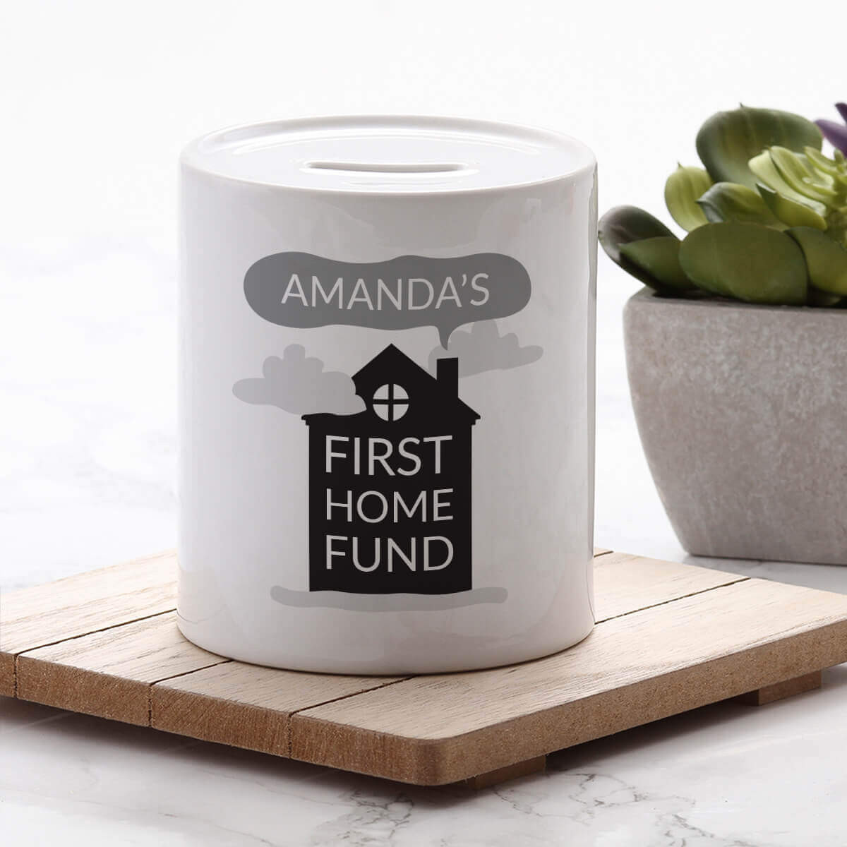 personalised First Home Personalised Money Box