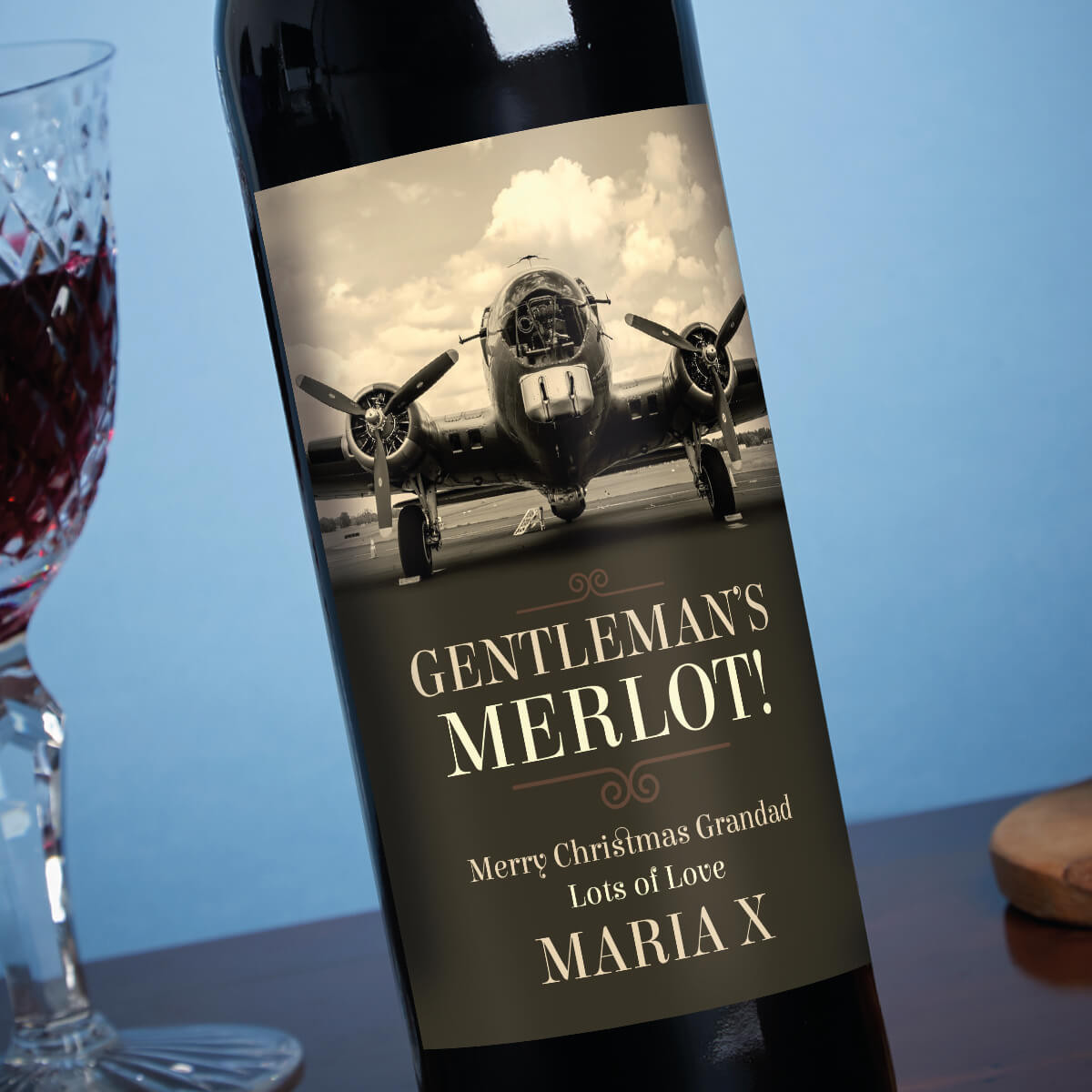 personalised Merlot Red Wine