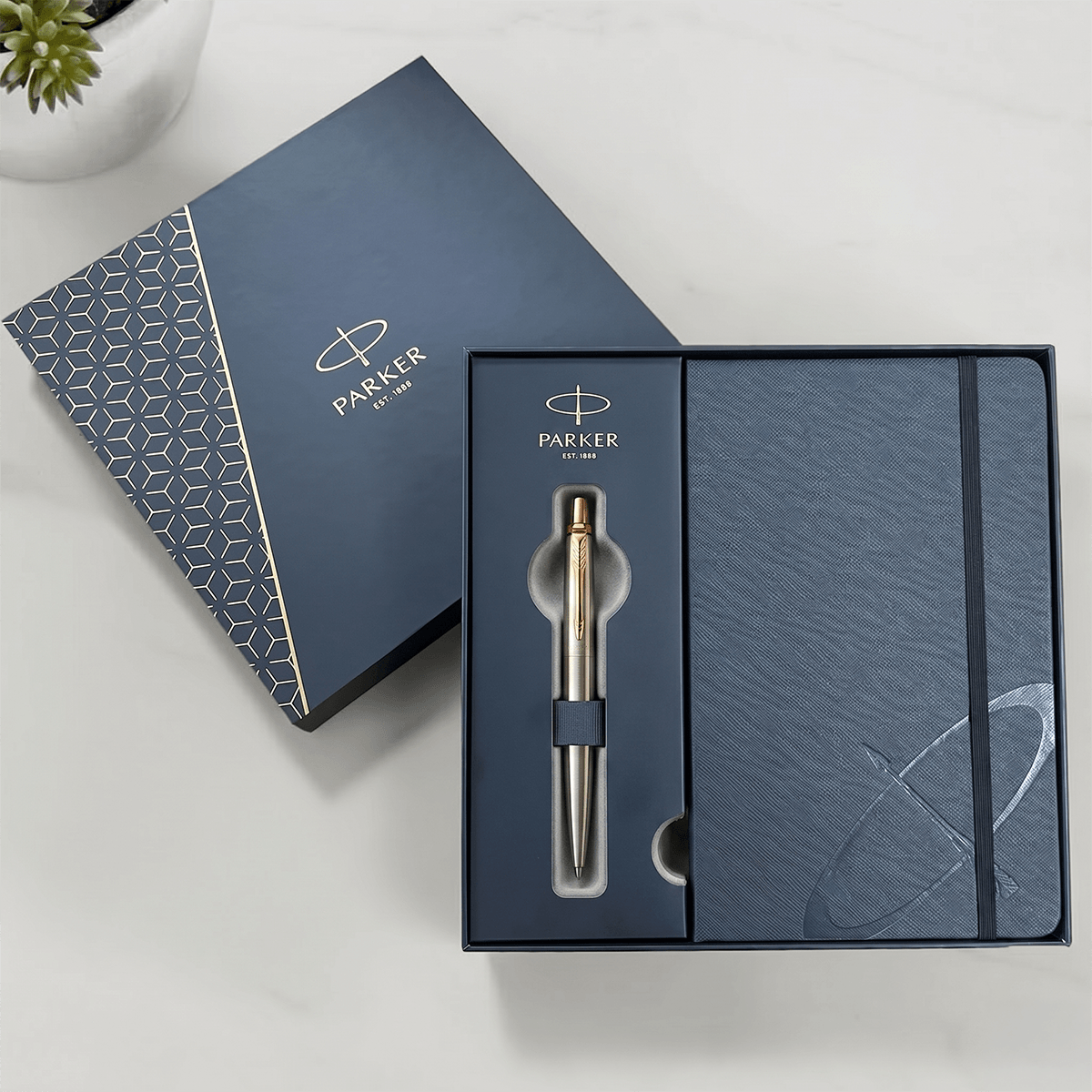  Parker Jotter Gold Trim Ballpoint Pen & Notebook Gift Set