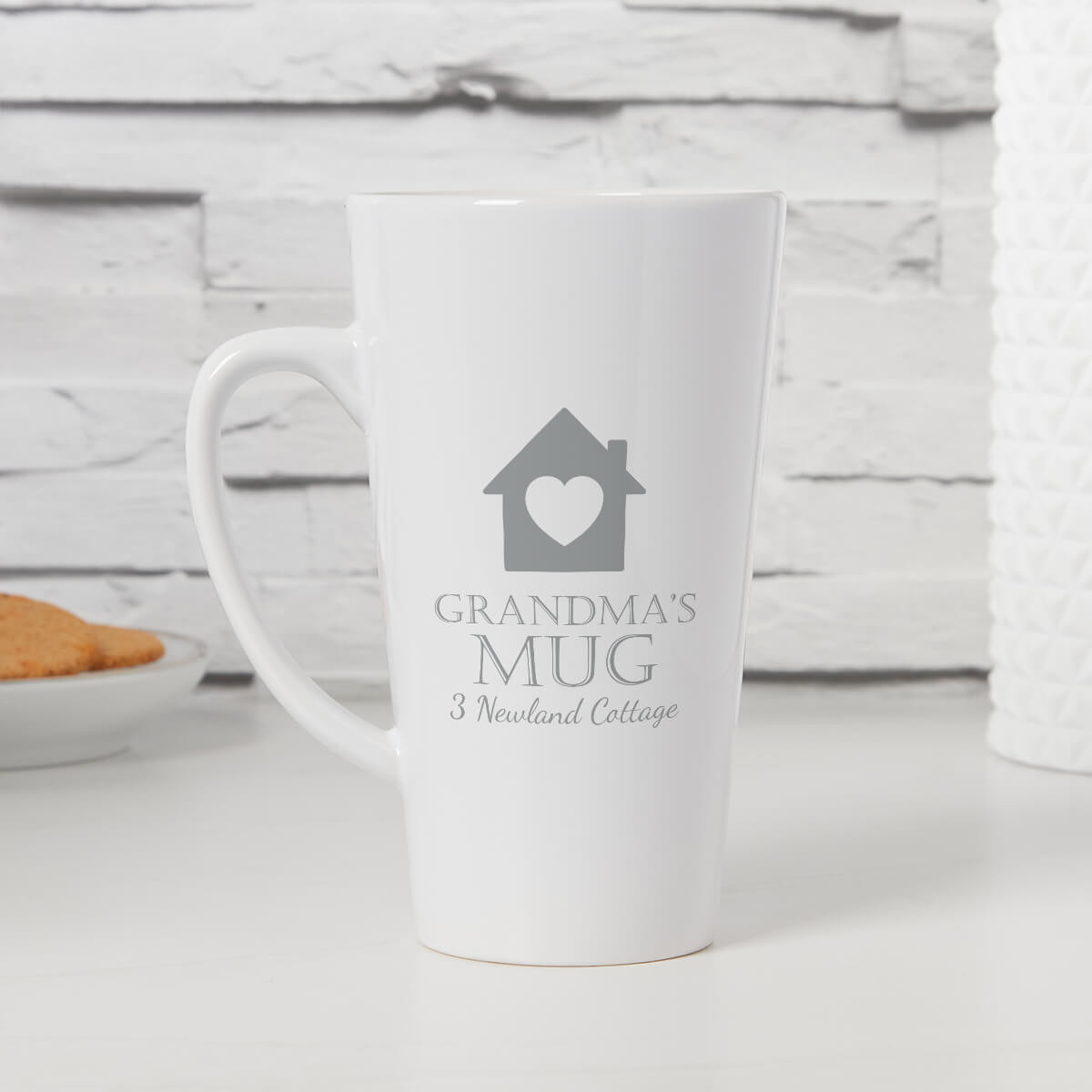 personalised Heart House Tall Latte Mug