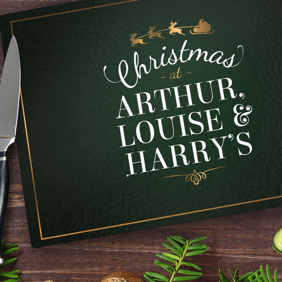 Green Christmas Chopping Board