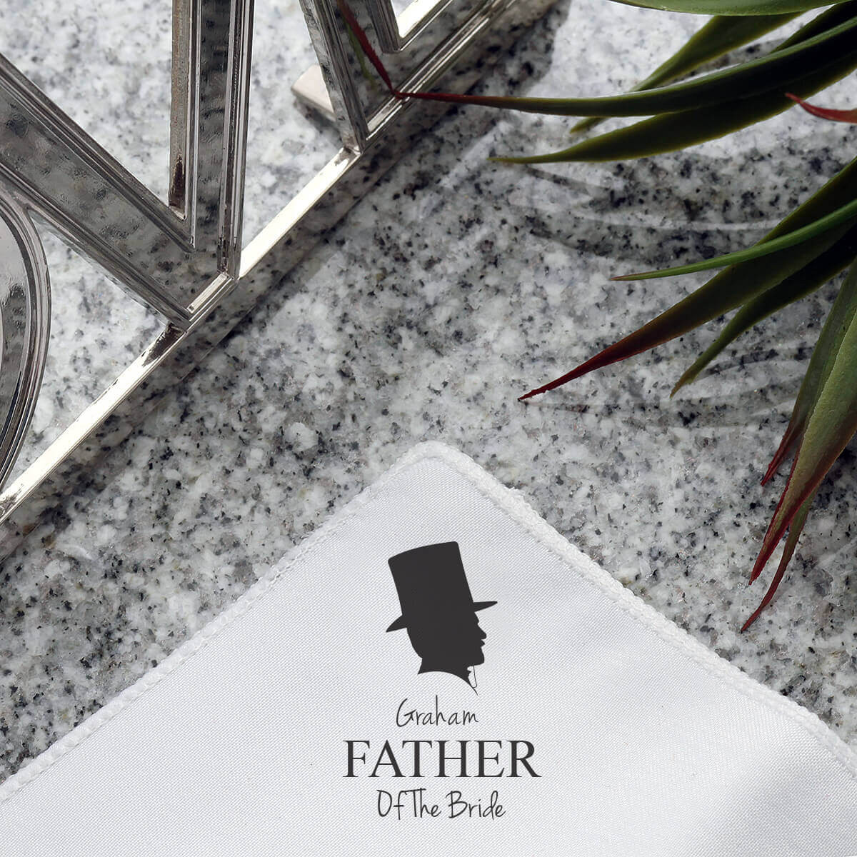 personalised Father of the Bride Pocket Square