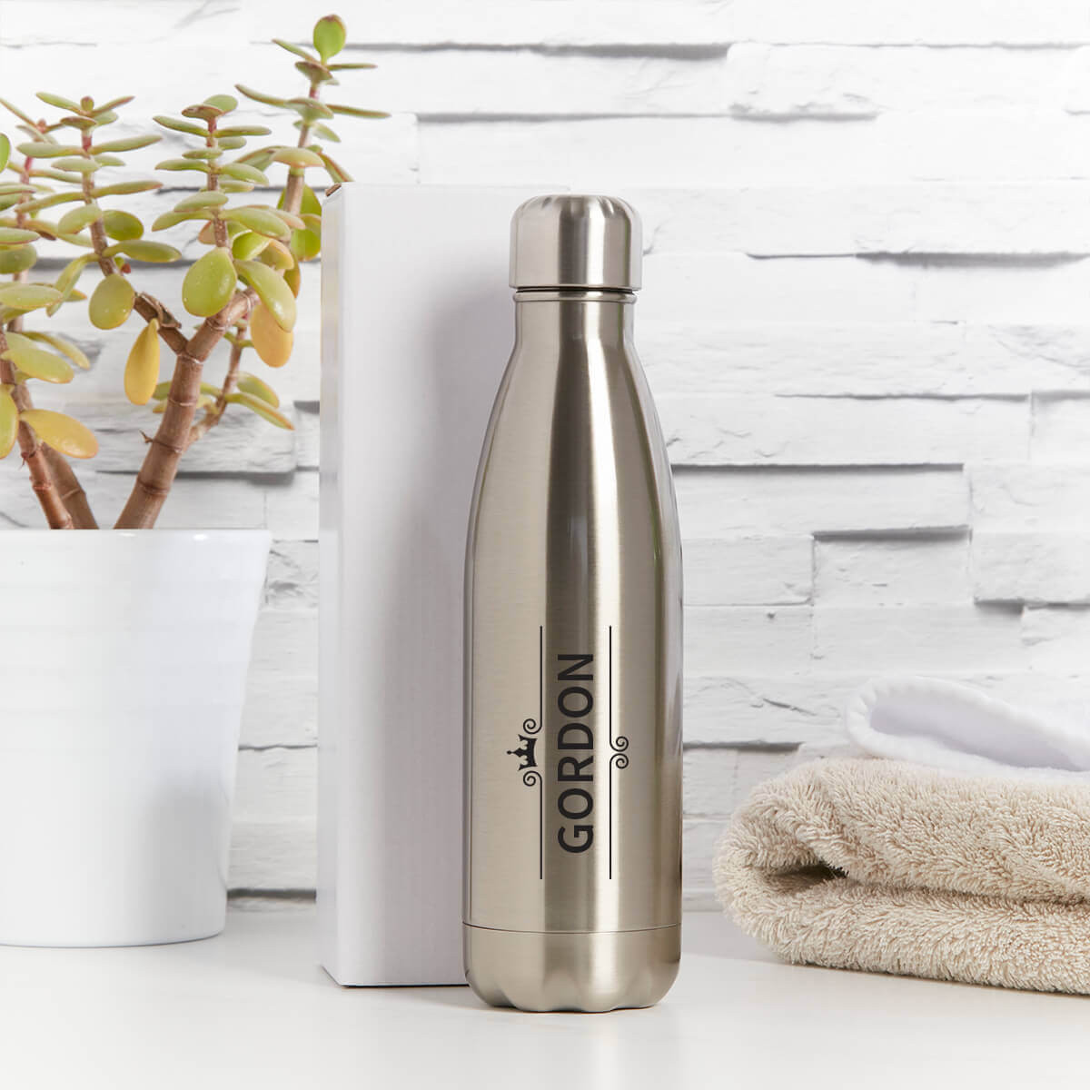 Personalised Silver Water bottle