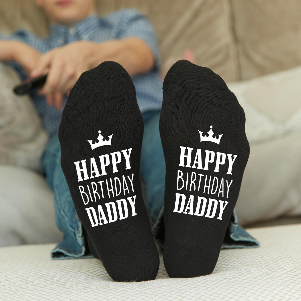 personalised birthday crown socks