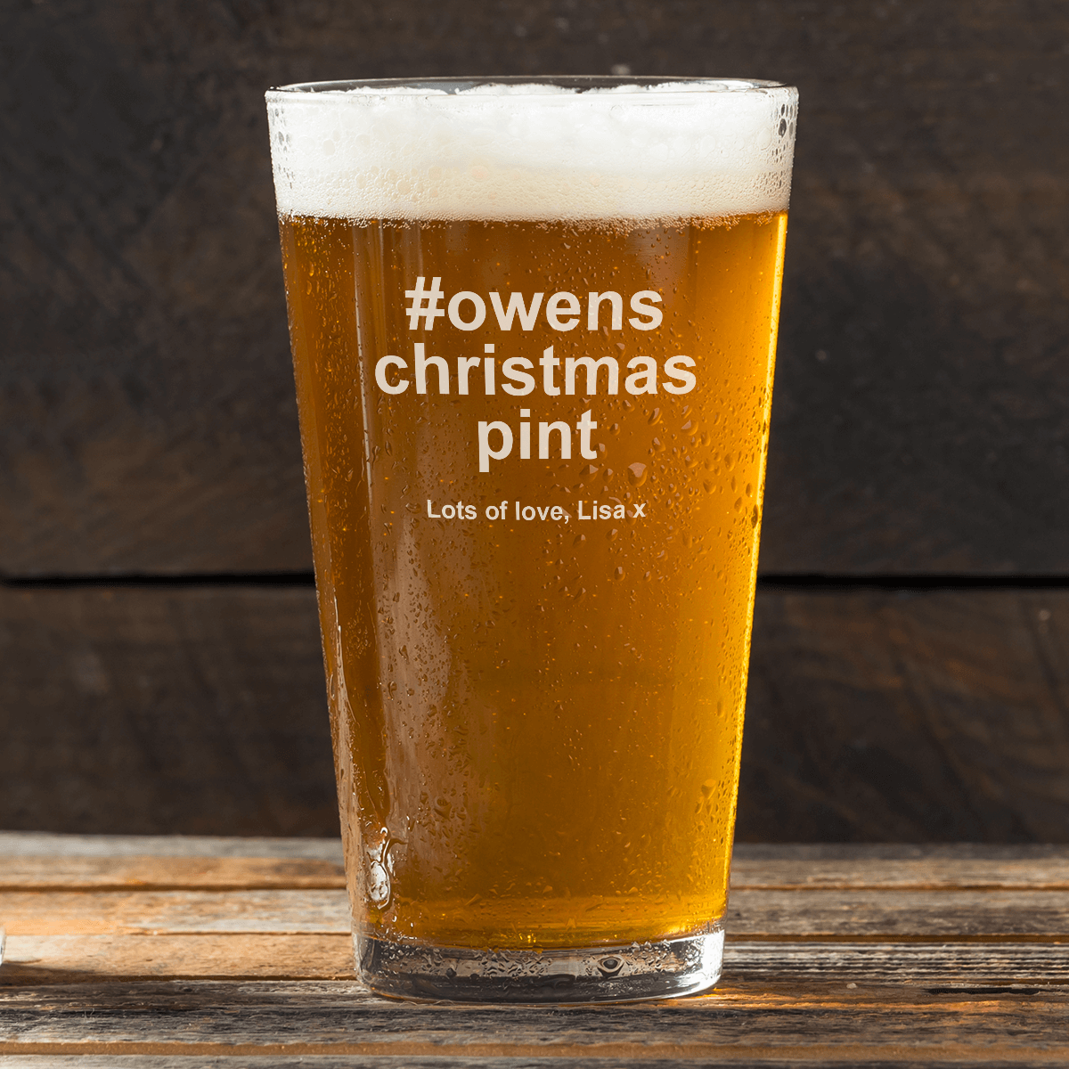 Hashtag Christmas Pint Glass