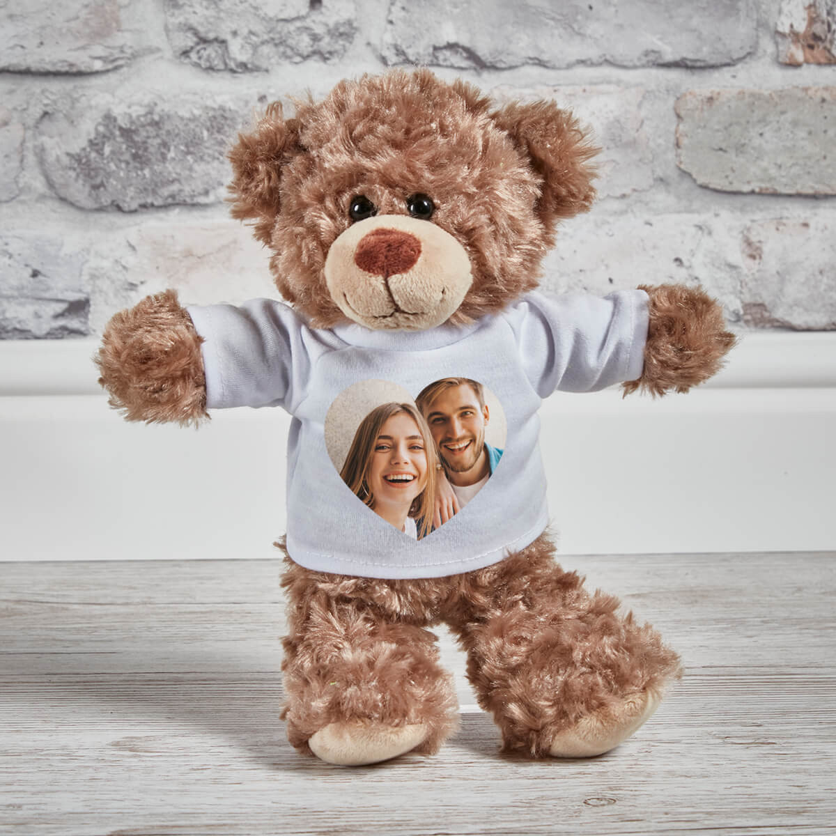 personalised Small Bodo Heart Photo Bear