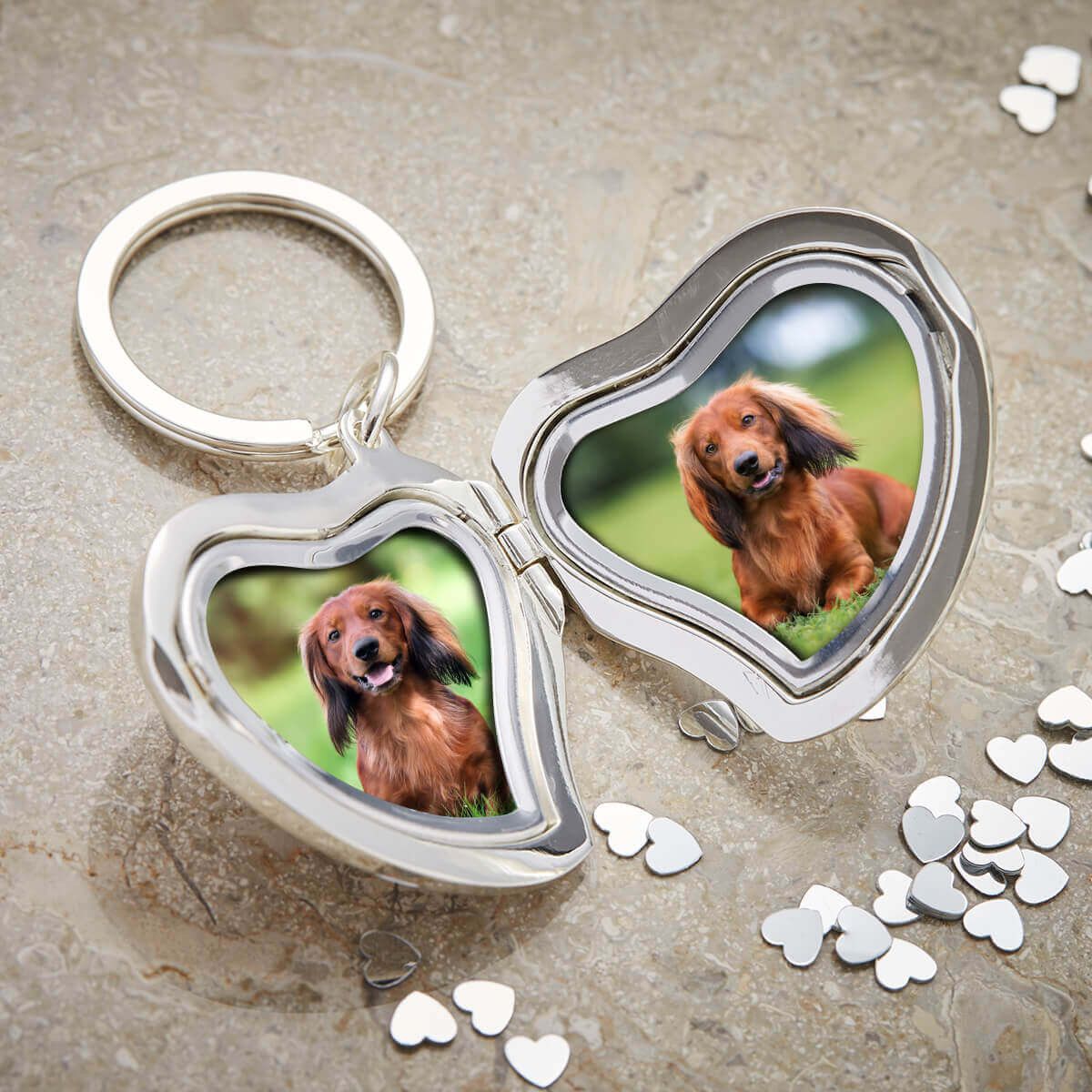 Personalised Heart Photo Keyring