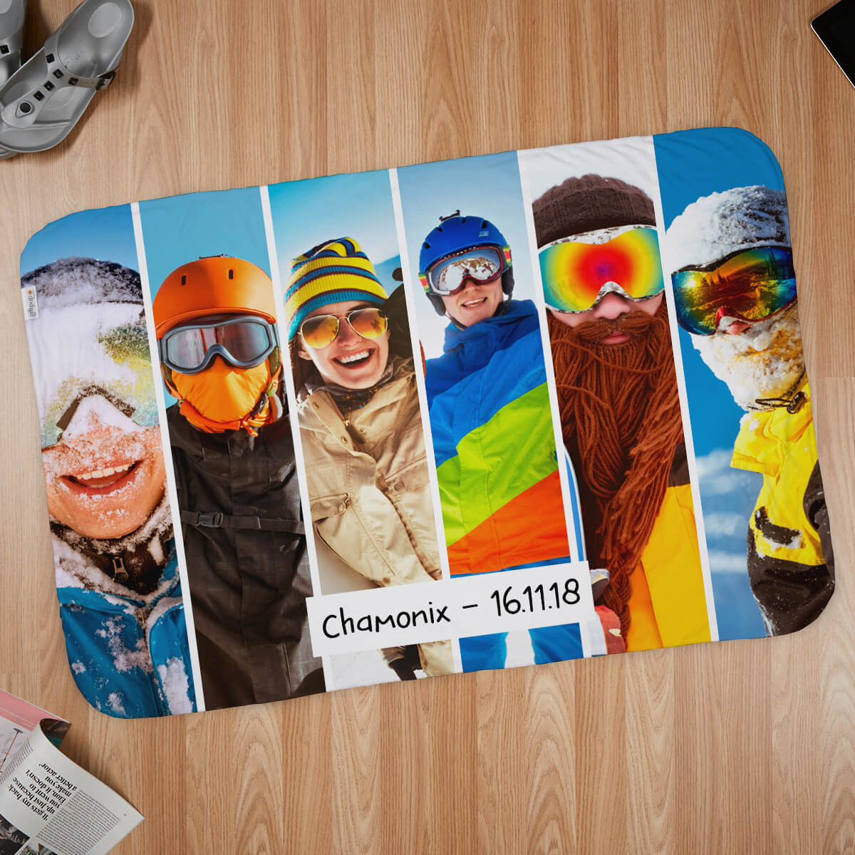 personalised Holiday 6 Photo Blanket