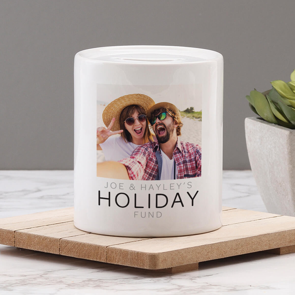 Personalised Holiday Fund Money Box