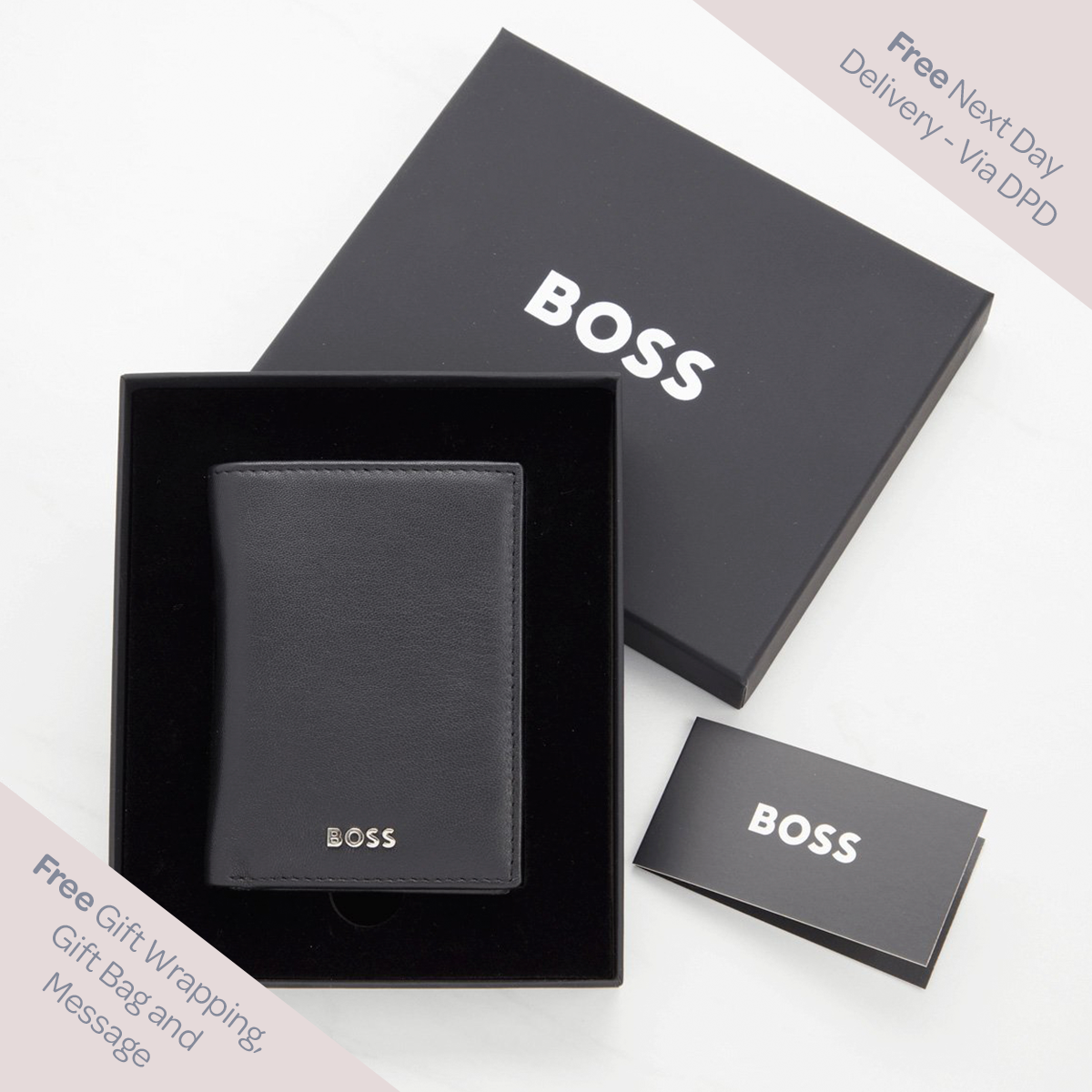Hugo Boss Classic Smooth Card Holder - Black