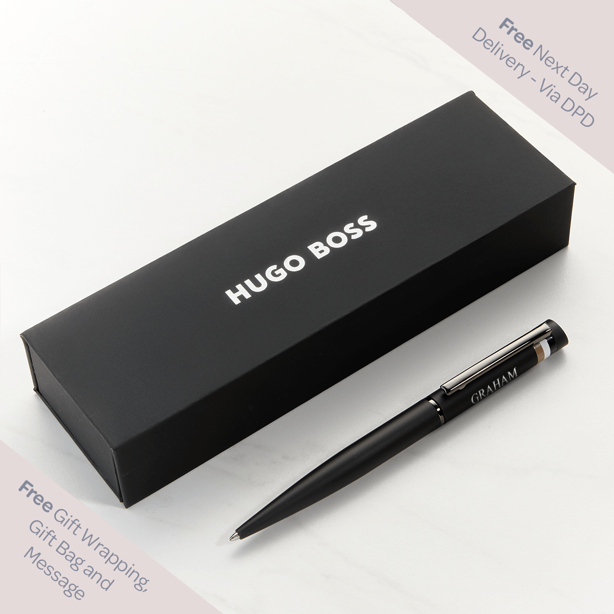 Hugo Boss Ballpoint Pen Loop Black Iconic