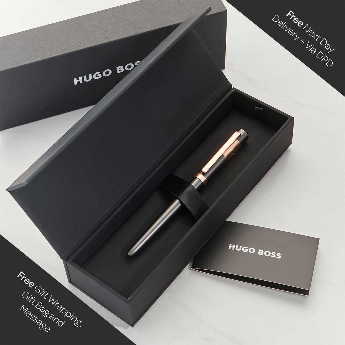 Hugo Boss Ribbon Matt Gun Fountain Pen