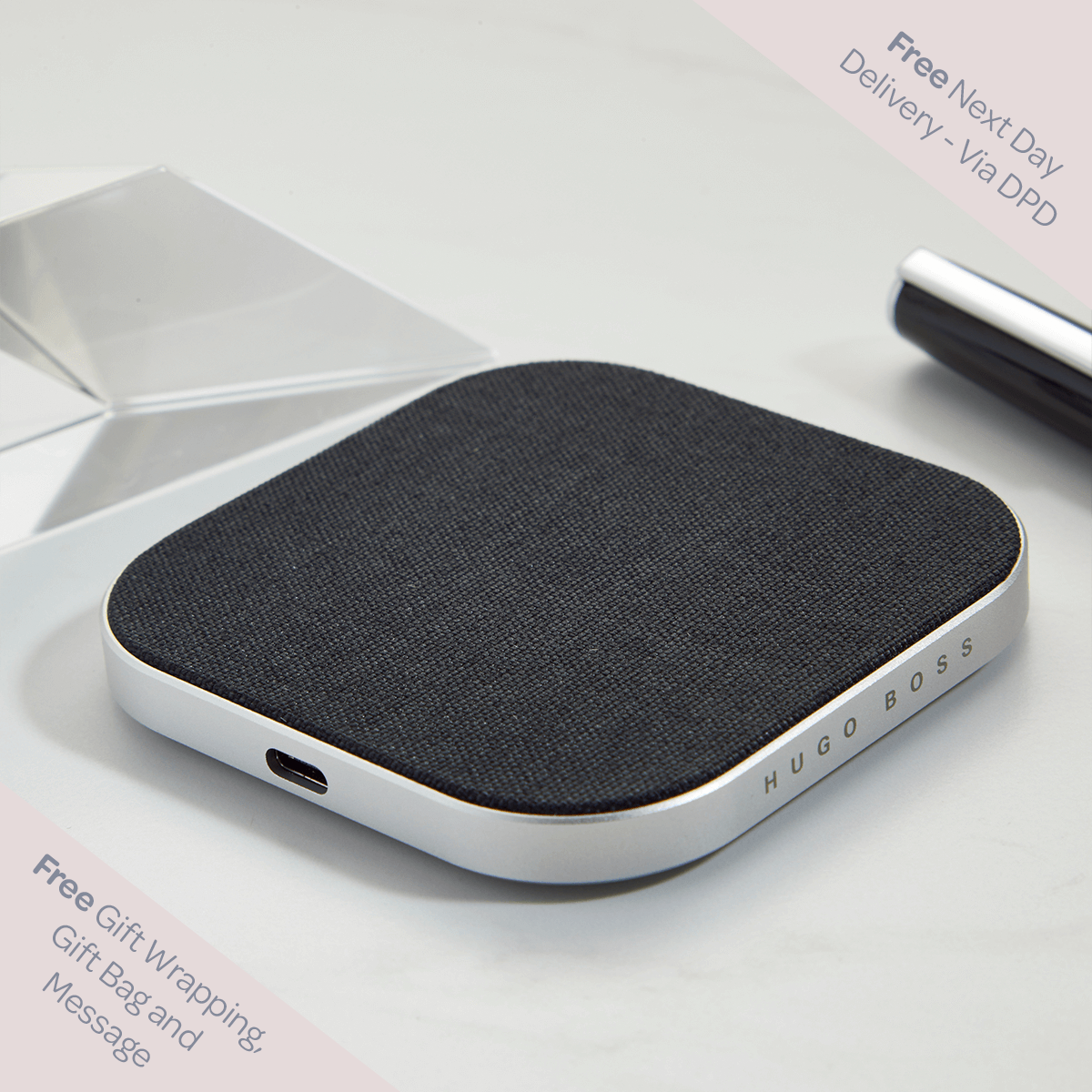 Hugo Boss Wireless Chrome Charger
