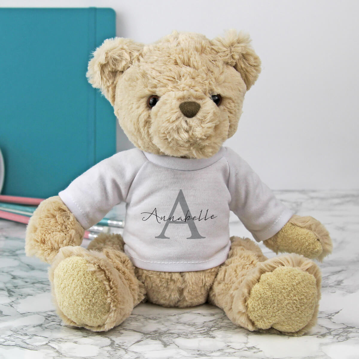 personalised Initial Name Barley Bear