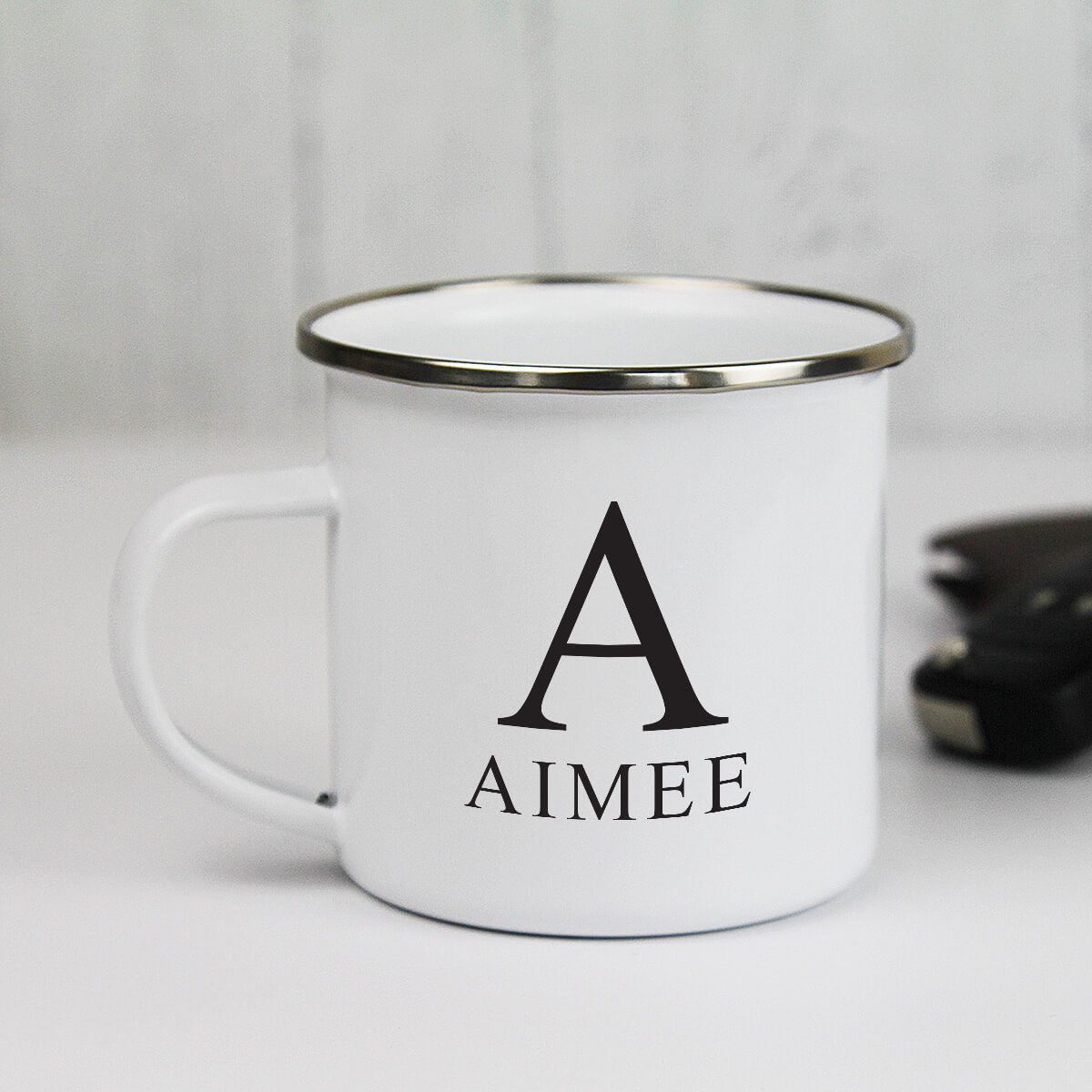 personalised Initial Name Camping Mug